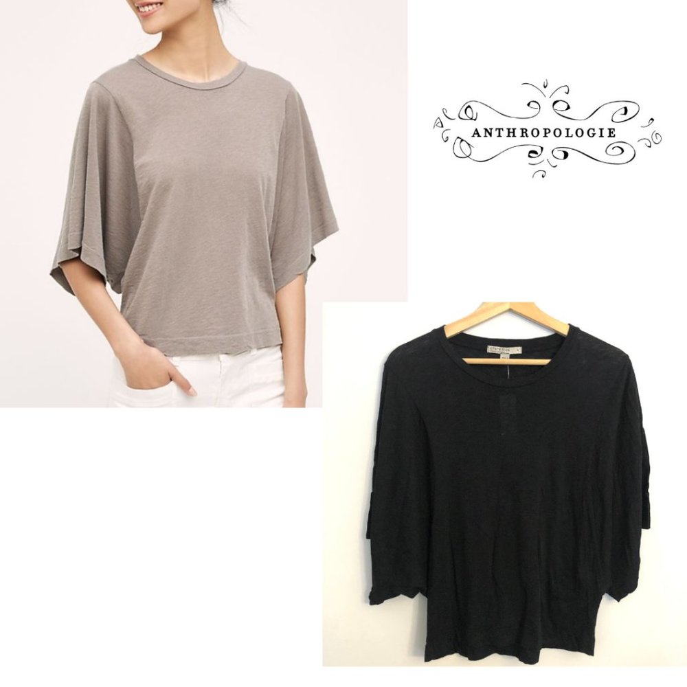 Anthropologie Stateside BLACK Oversized Scoop Tee